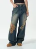 Ripped Wide Denim Pants CG10 sold by Lewkin