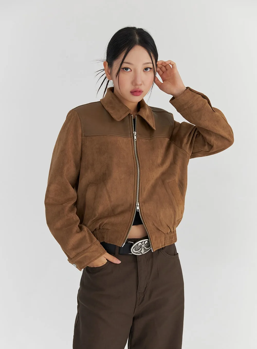 Zip-Up Bomber Jacket CS321 sold by Lewkin product image thumbnail 4