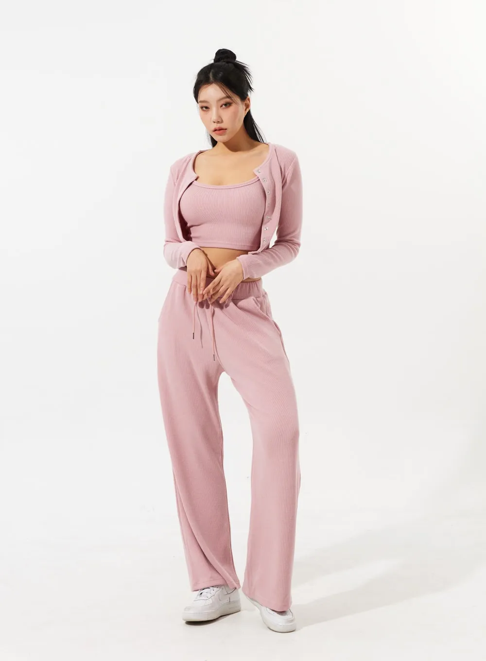 Wide Leg Track Pants IM309 sold by Lewkin product image thumbnail 5