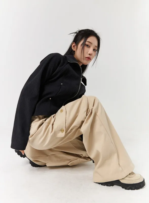 Two-Way Fleece Corduroy Jacket CD322 sold by Lewkin