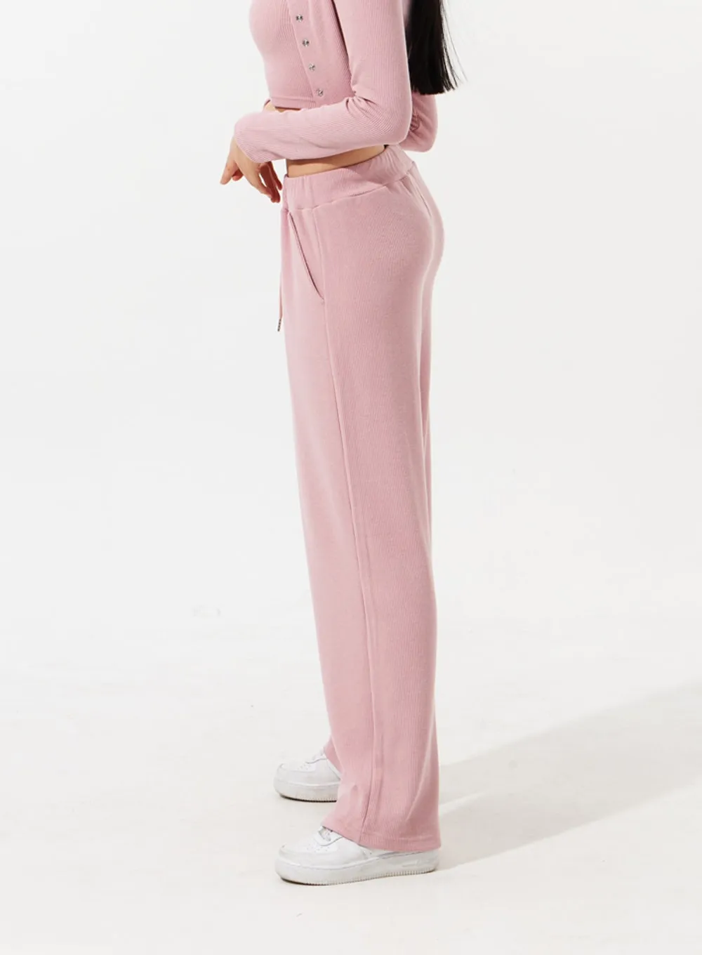 Wide Leg Track Pants IM309 sold by Lewkin product image thumbnail 2