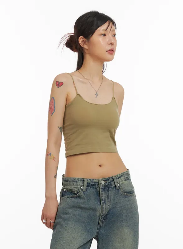 Crop U-Neck Cami Top IY410 sold by Lewkin