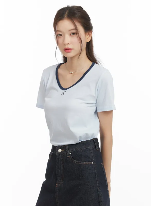 Ribbon Embroidered Top OY421 sold by Lewkin