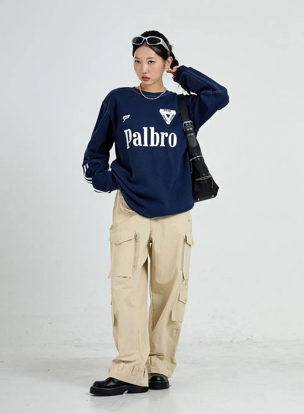 Wide Lettering Print Sweatshirt CO18 sold by Lewkin product image thumbnail 5