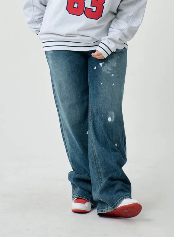 Plus Paint Wide Leg Jeans IN16 sold by Lewkin