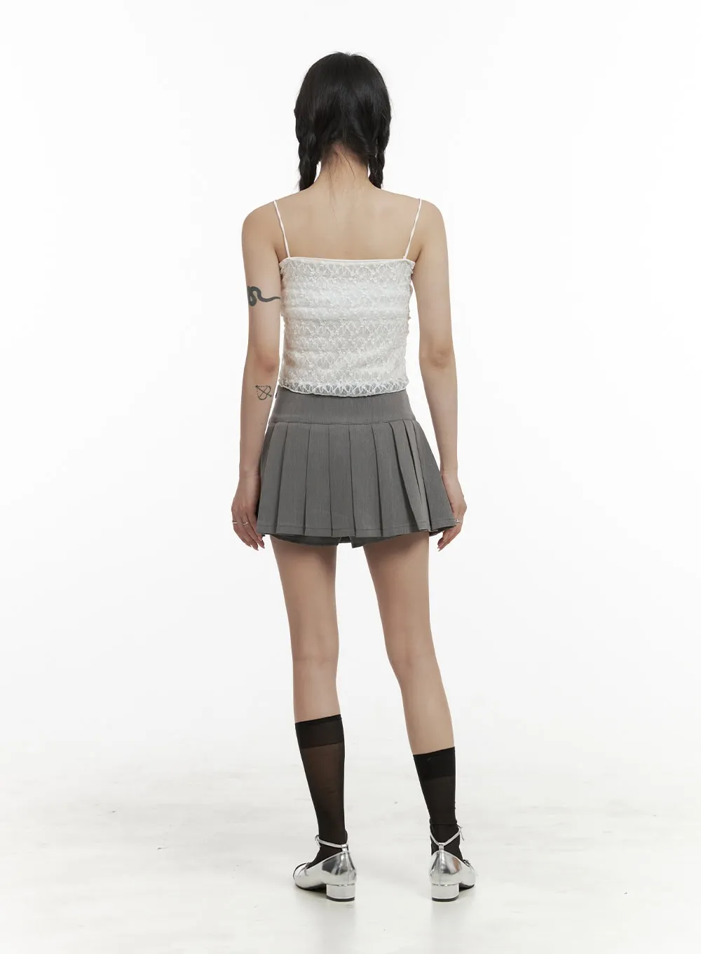 Pleated Mini Skorts OA425 sold by Lewkin product image thumbnail 4