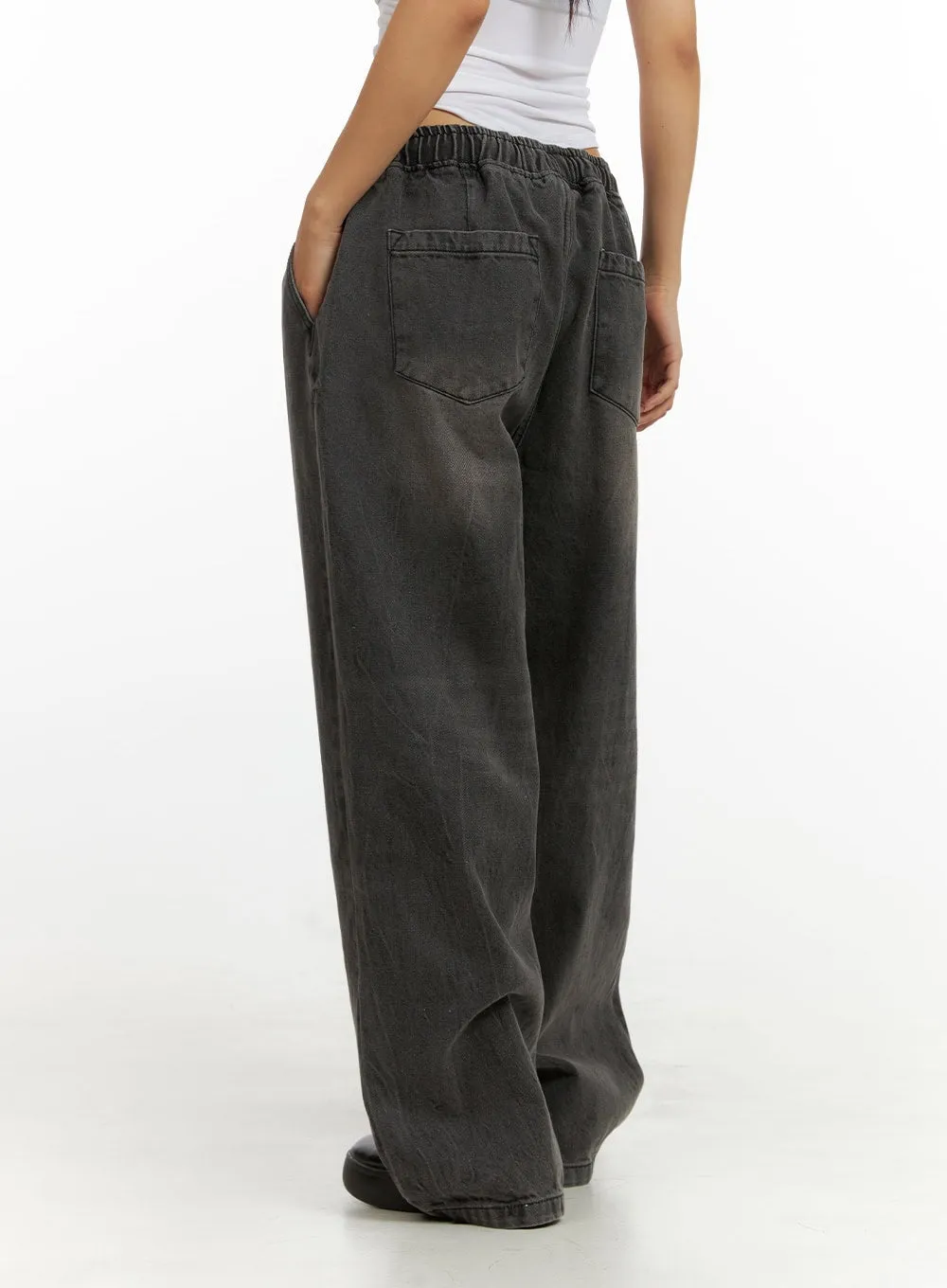 Banding Baggy Jeans IU412 sold by Lewkin product image thumbnail 5