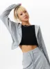 Crop Hoodie Zip-Up IO326 sold by Lewkin