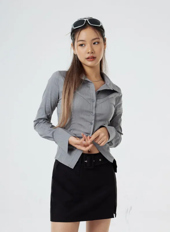 Long Sleeve Button Shirt CS02 sold by Lewkin