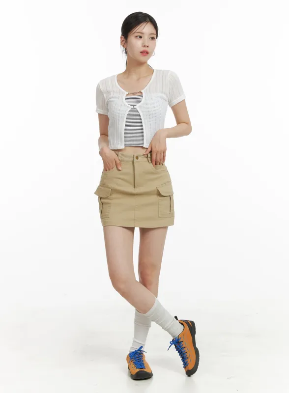 Slim Cargo Mini Skirt OA423 sold by Lewkin