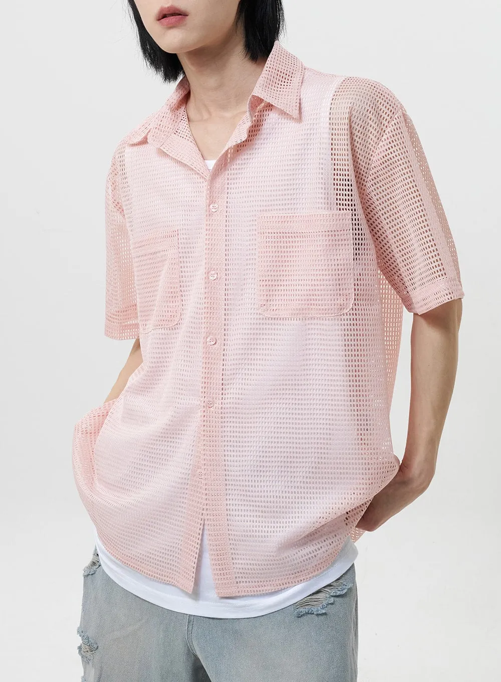 Open Stitch Shirt Unisex CY319 sold by Lewkin product image thumbnail 2
