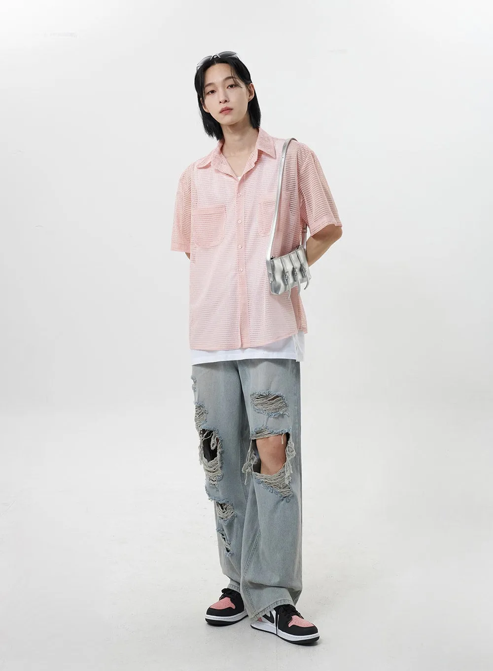 Open Stitch Shirt Unisex CY319 sold by Lewkin product image thumbnail 4