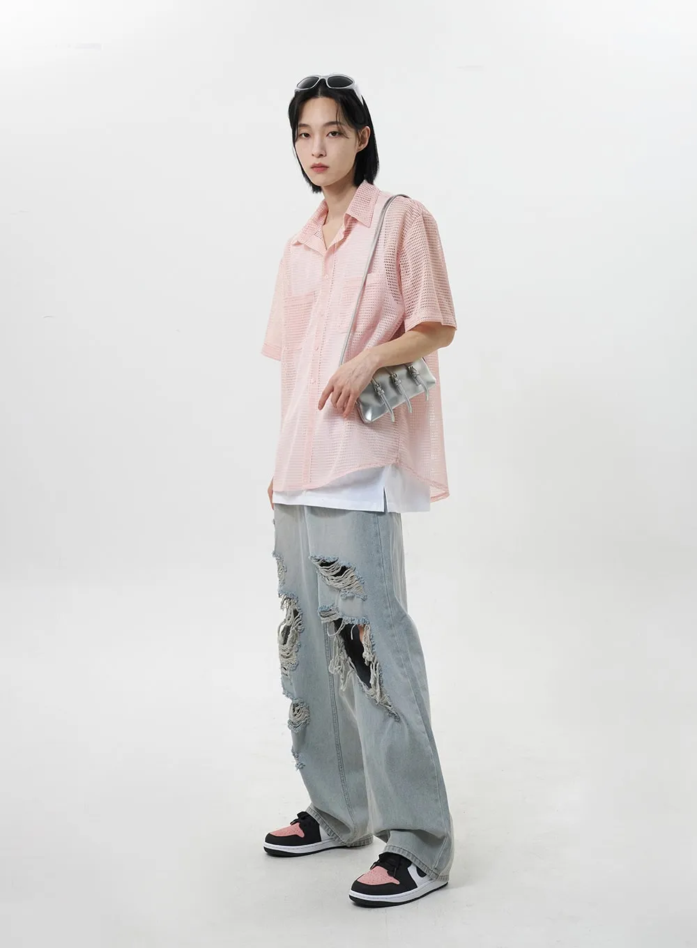 Open Stitch Shirt Unisex CY319 sold by Lewkin product image thumbnail 3