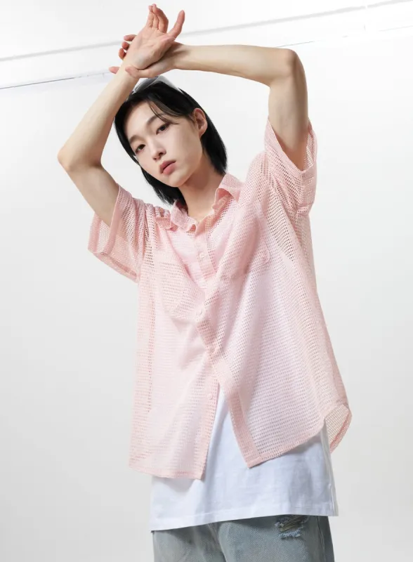 Open Stitch Shirt Unisex CY319 sold by Lewkin