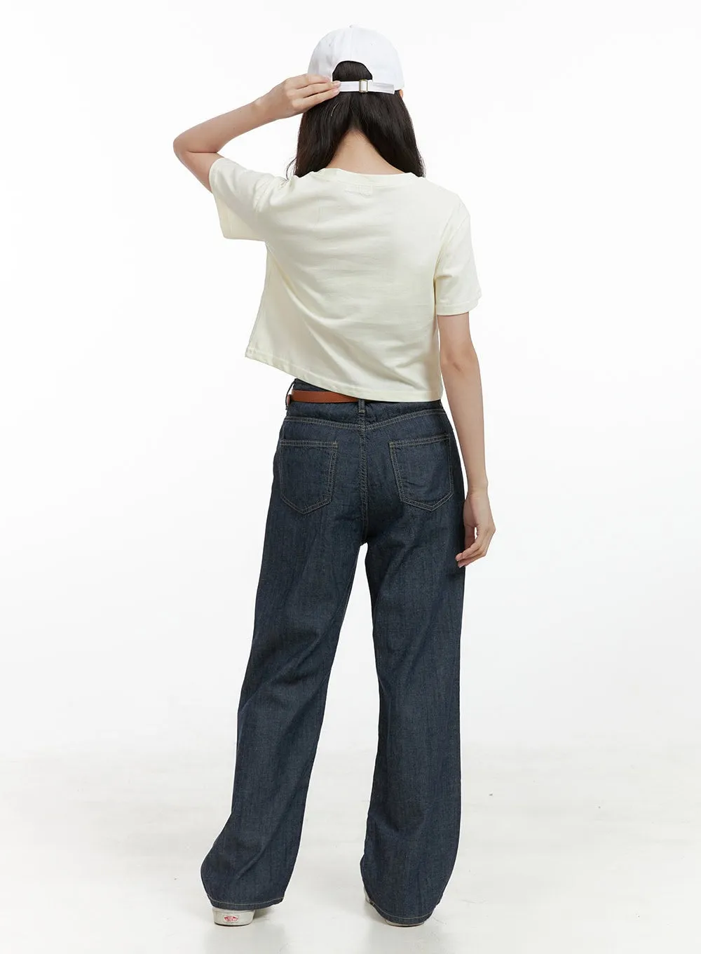 Soft Cotton Graphic Crop Tee OL416 sold by Lewkin product image thumbnail 3