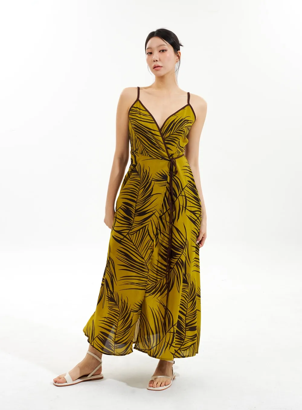 V-Neck Wrapped Maxi Dress IU308 sold by Lewkin product image thumbnail 3