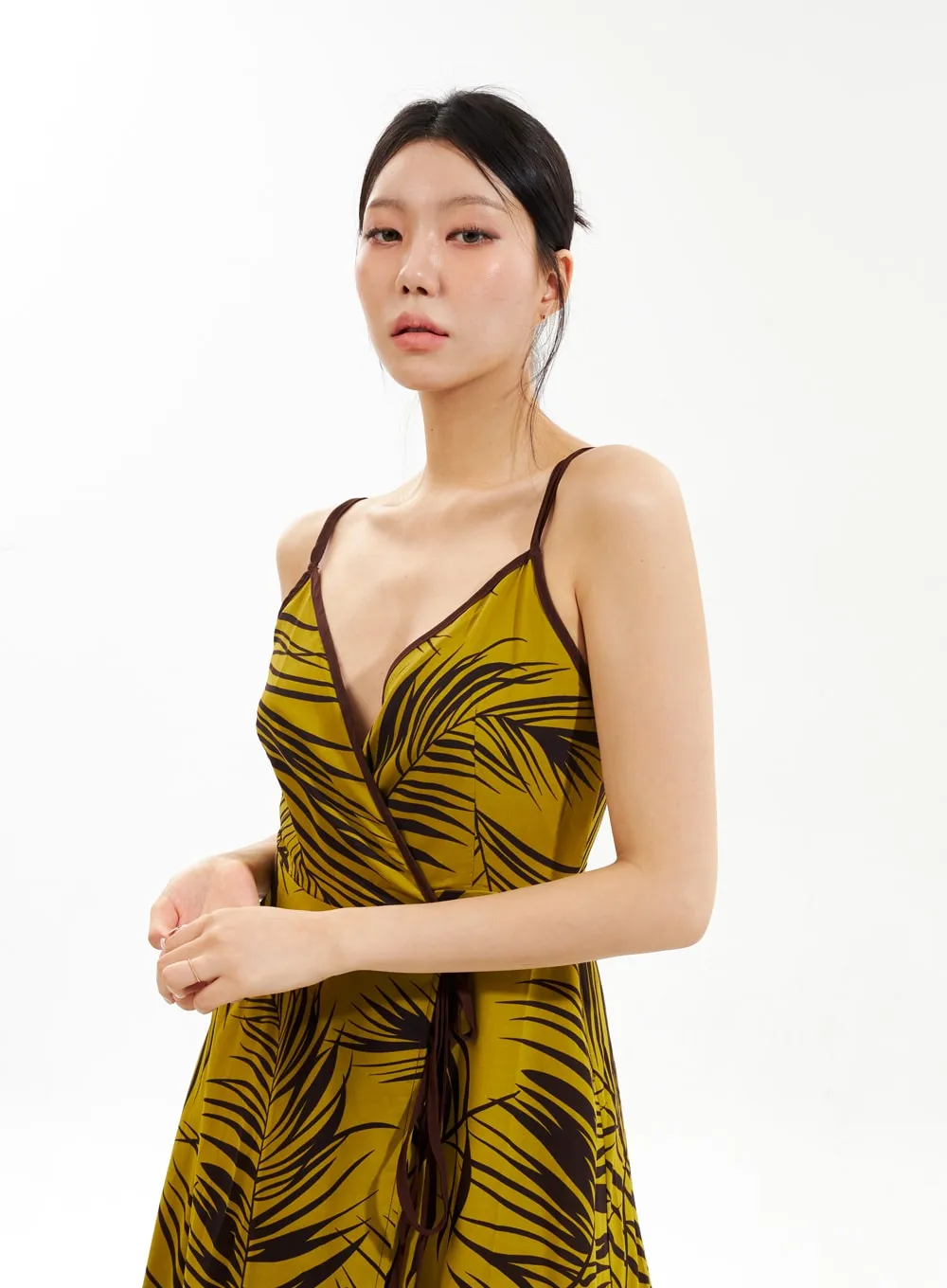 V-Neck Wrapped Maxi Dress IU308 sold by Lewkin product image thumbnail 5
