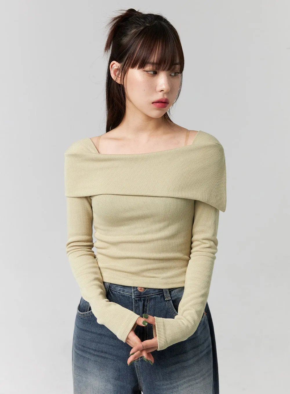 sheller シェリエ off shoulder jacket tops Helsa Sheer Knit Off The Shoulder Top in Black | REVOLVE