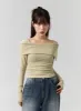 Slim Off-Shoulder Top CG331 sold by Lewkin