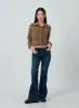 Cotton Blend Button Cropped Jacket CJ303 sold by Lewkin