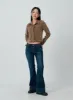 Cotton Blend Button Cropped Jacket CJ303 sold by Lewkin