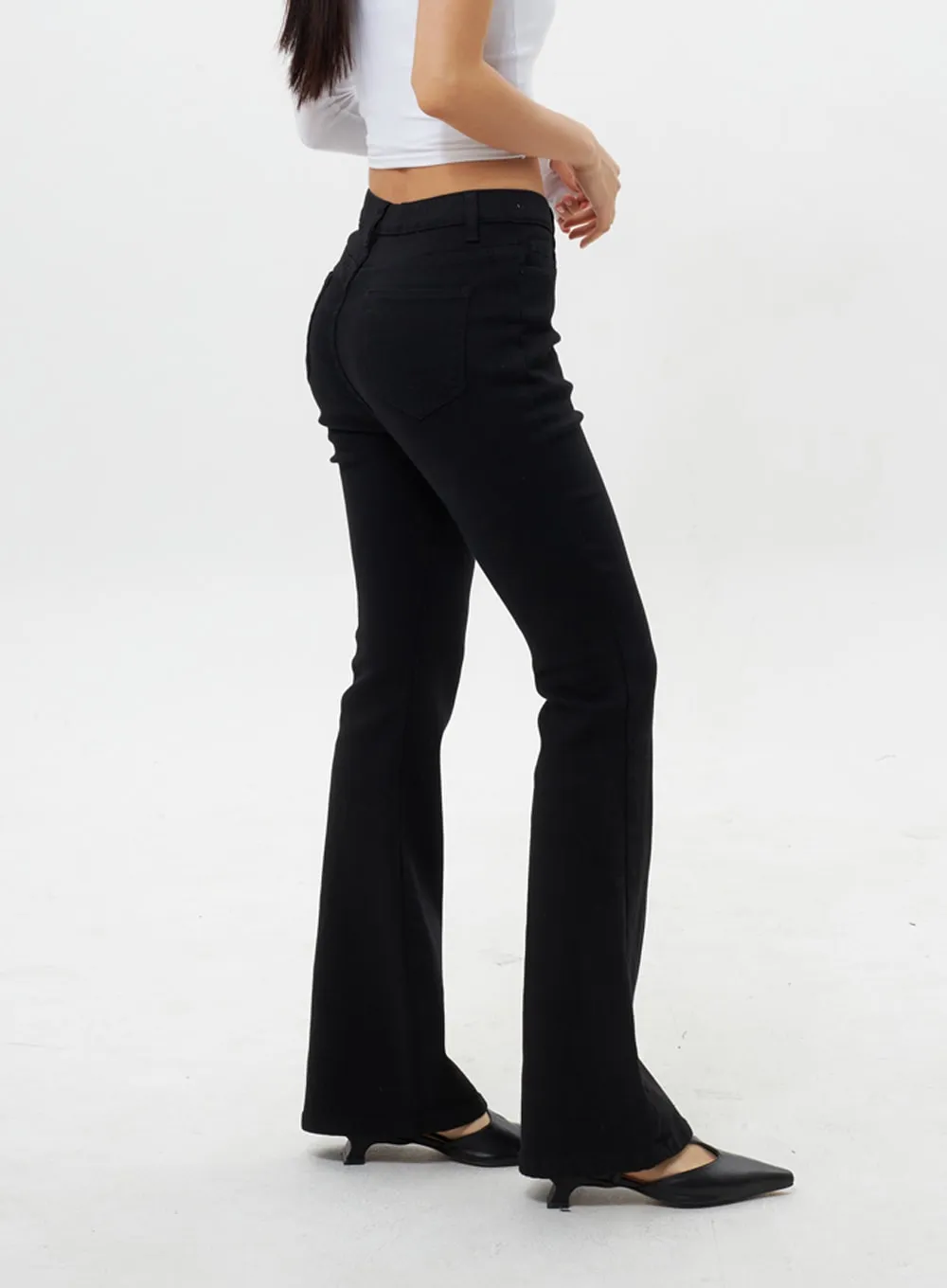Slim Fit Bootcut Pants IY311 sold by Lewkin product image thumbnail 4