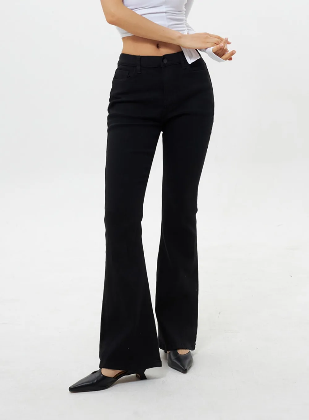 Slim Fit Bootcut Pants IY311 sold by Lewkin