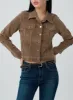 Cotton Blend Button Cropped Jacket CJ303 sold by Lewkin