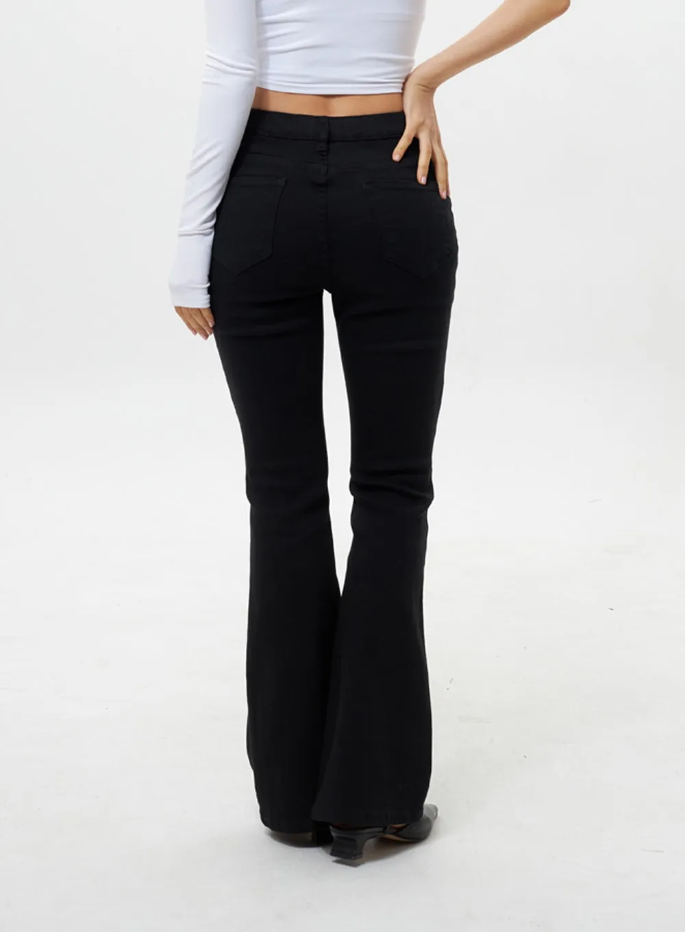 Slim Fit Bootcut Pants IY311 sold by Lewkin product image thumbnail 5