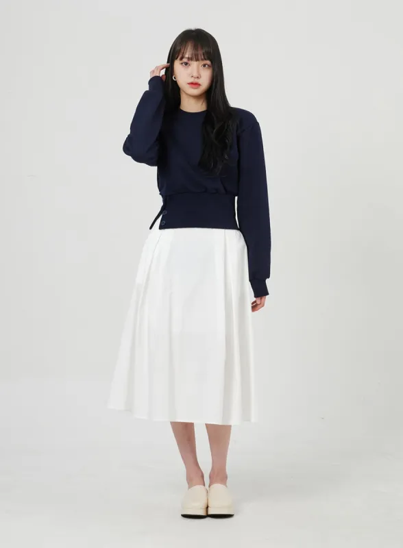 Pleated Maxi Skirt OF322 sold by Lewkin