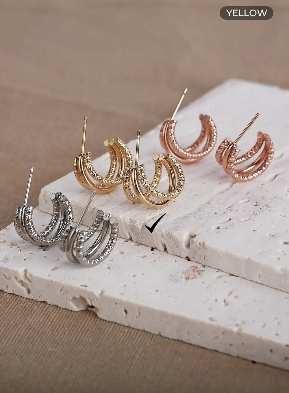 Gaping Line Earrings IL404 sold by Lewkin product image thumbnail 5