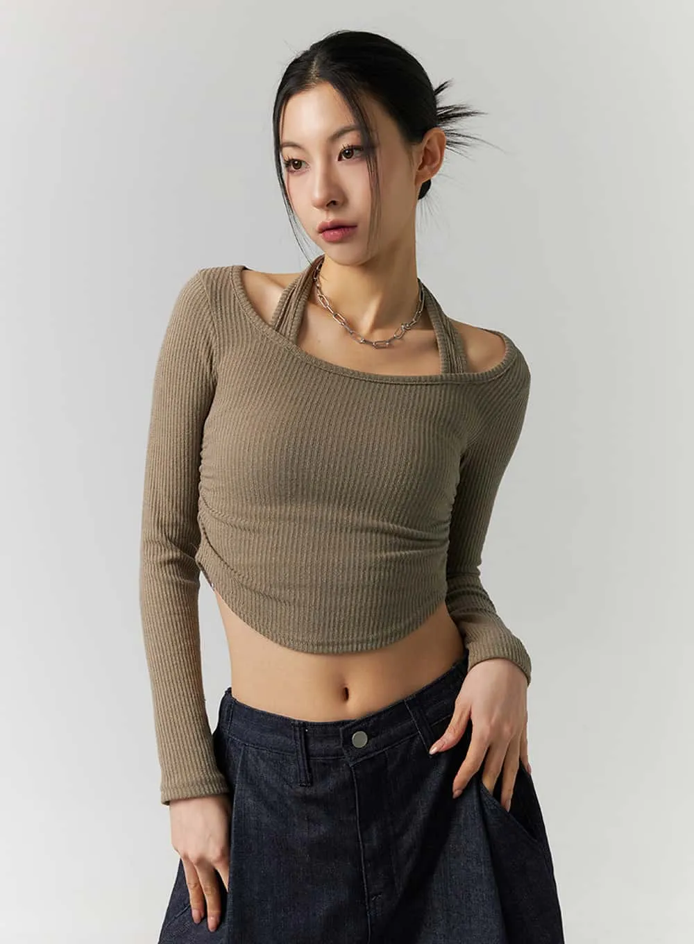 Boho Chic Halter Neckline Long Sleeve ID305 sold by Lewkin