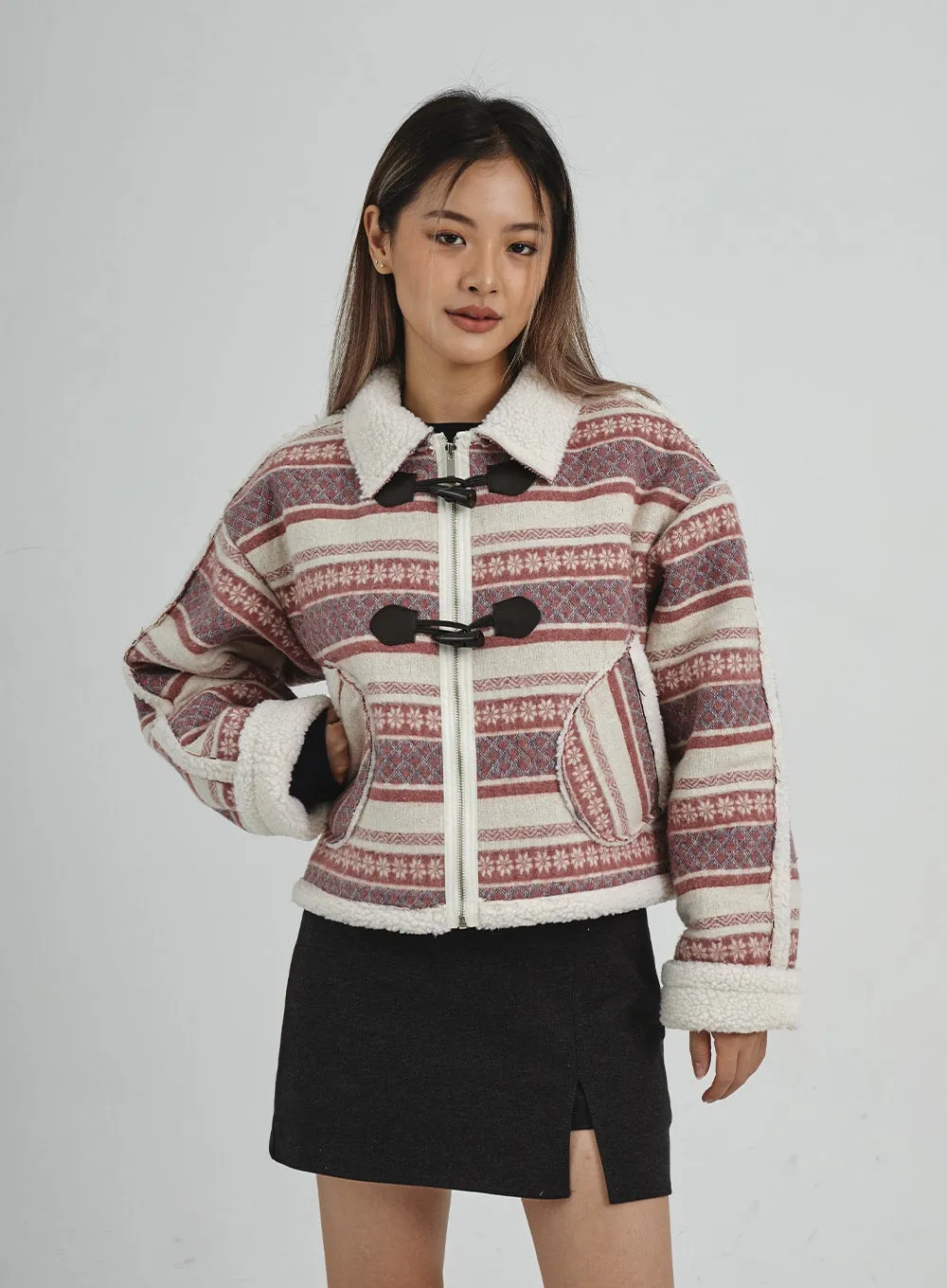 Shearing Crop Duffel Coat CN25 sold by Lewkin