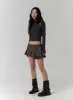 Distressed Pleated Mini Skirt CD318 sold by Lewkin