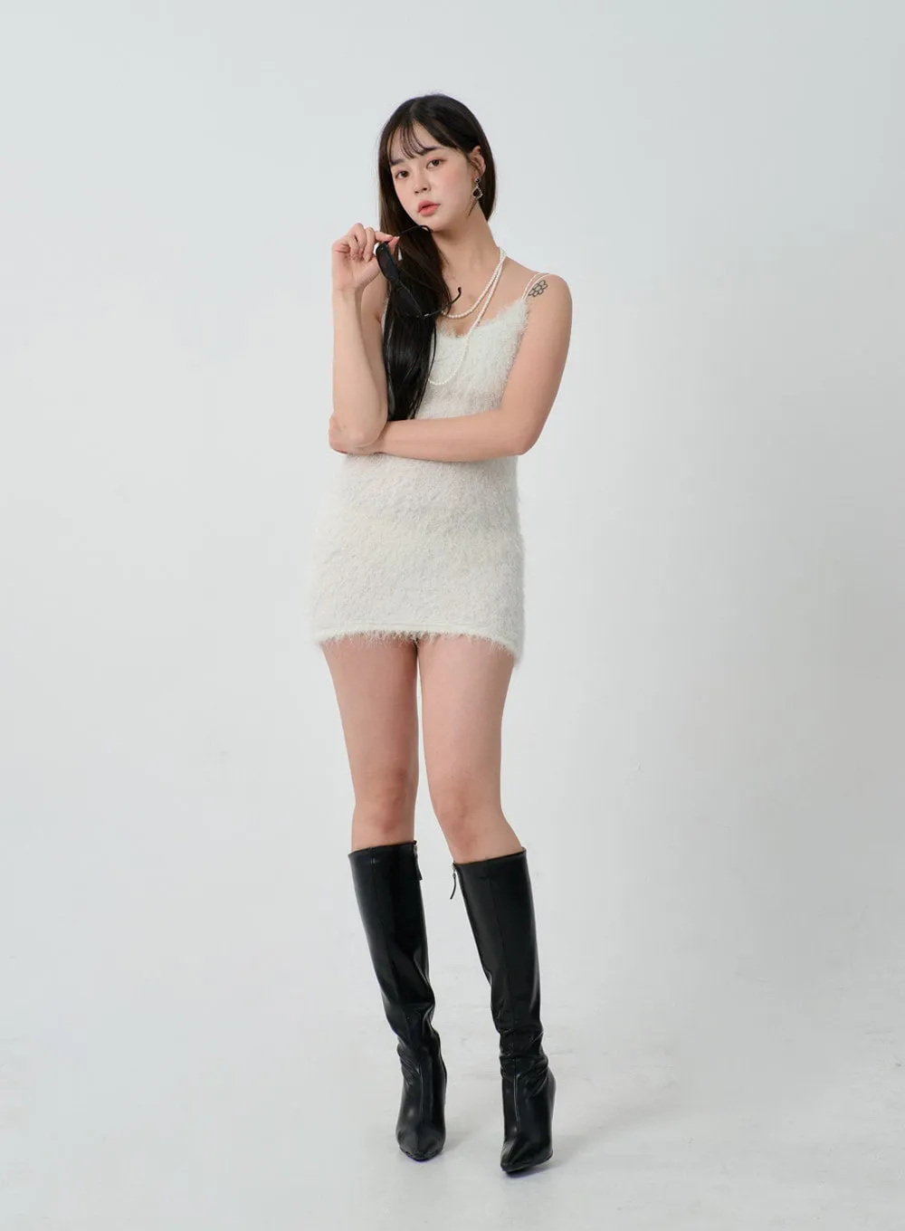 Faux Fur Sleeveless Mini Dress ID30 sold by Lewkin product image thumbnail 3