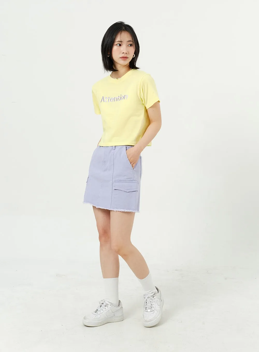 Cargo Mini Skirt OM313 sold by Lewkin