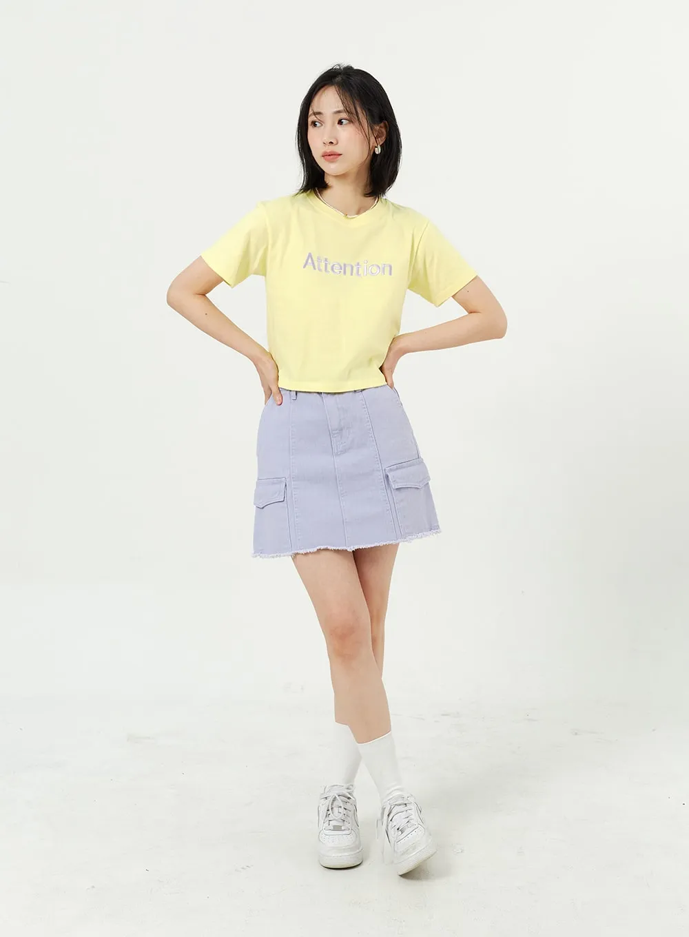 Cargo Mini Skirt OM313 sold by Lewkin product image thumbnail 2