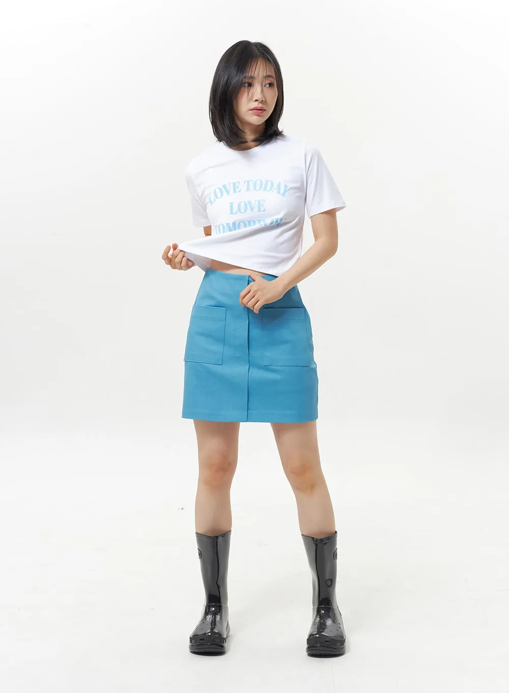 Love Graphic Cropped Tee OY326 sold by Lewkin product image thumbnail 4