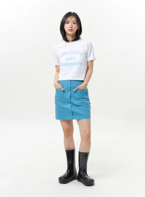 Love Graphic Cropped Tee OY326 sold by Lewkin