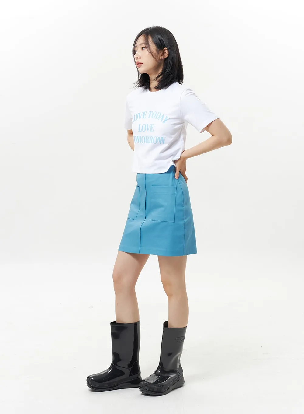 Love Graphic Cropped Tee OY326 sold by Lewkin product image thumbnail 5