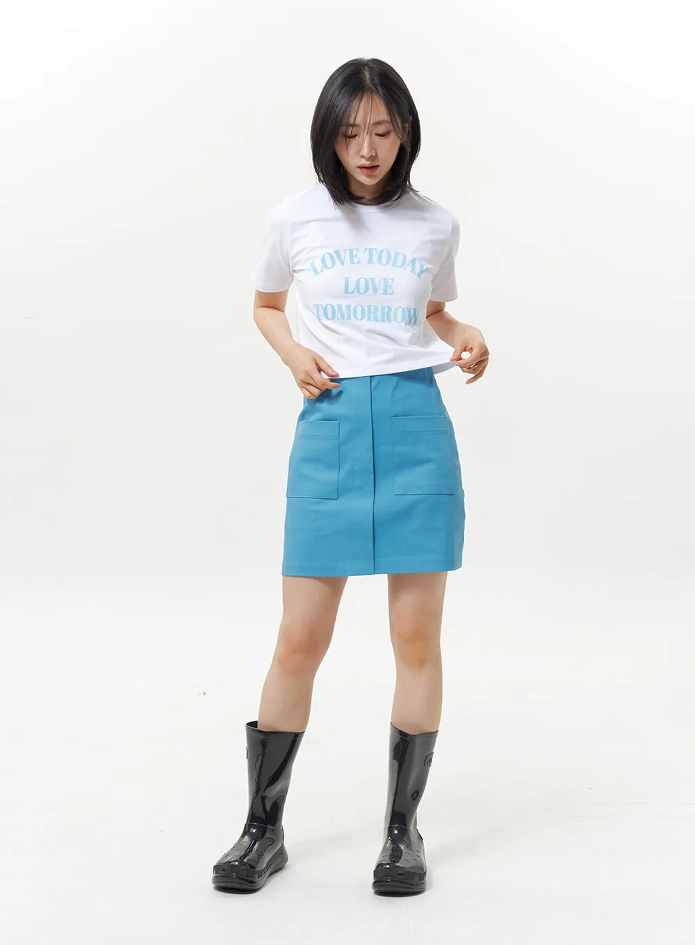 Love Graphic Cropped Tee OY326 sold by Lewkin product image thumbnail 2