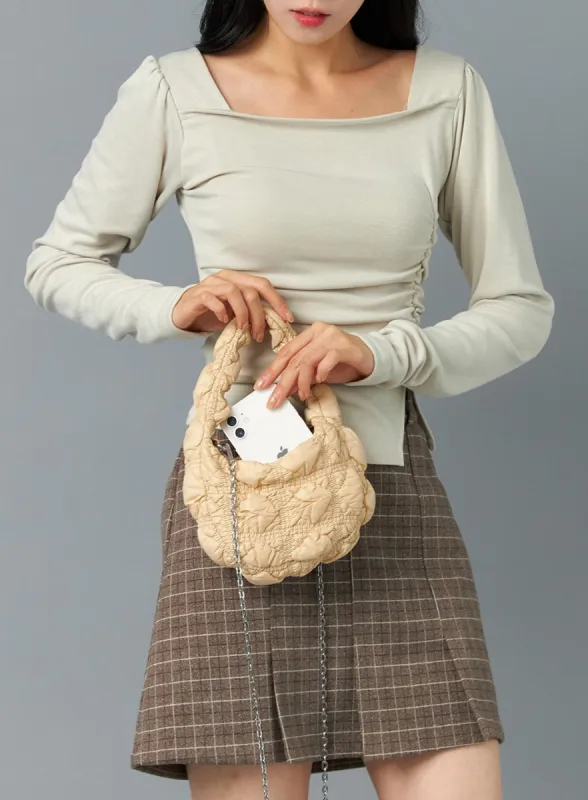 Quilted Mini Tote Bag IN317 sold by Lewkin