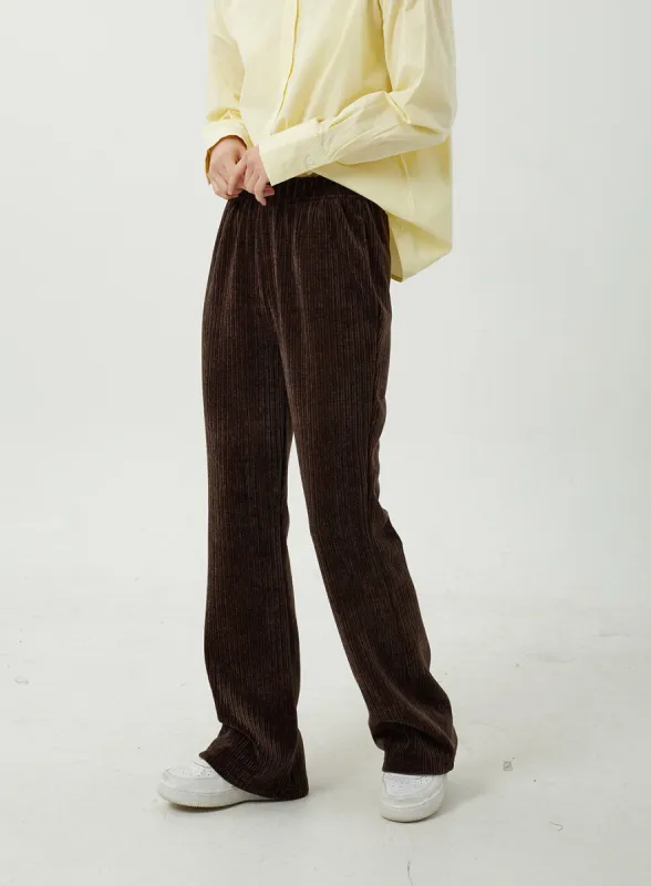 Cotton Blend Wide Leg Track Pants OJ313 sold by Lewkin