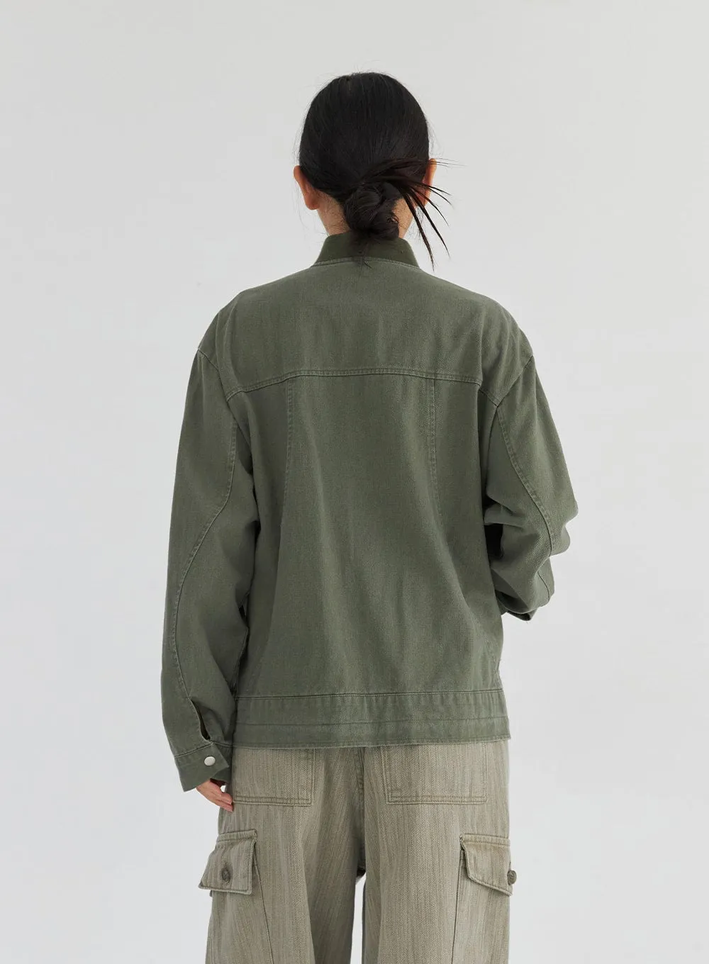 Loose Fit Bomber Jacket CS321 sold by Lewkin product image thumbnail 5