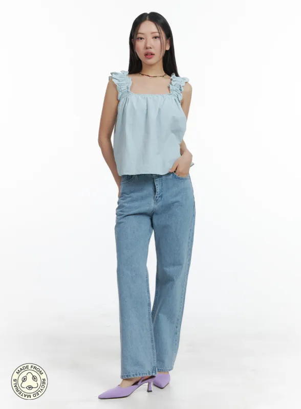 Recycled Washed Jeans OM428 sold by Lewkin