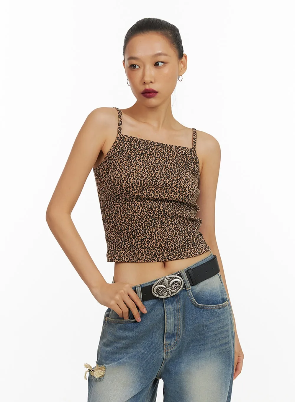 Leopard Print Cami Top IY422 sold by Lewkin product image thumbnail 2