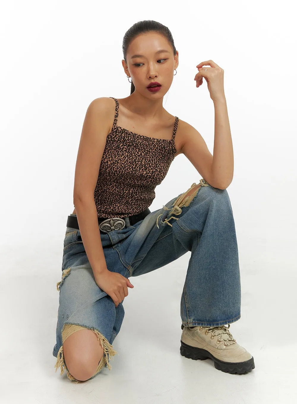 Leopard Print Cami Top IY422 sold by Lewkin