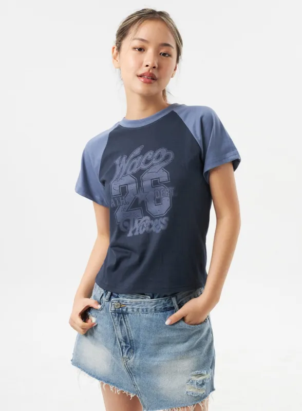 Graphic Two Color Tee CU302 sold by Lewkin