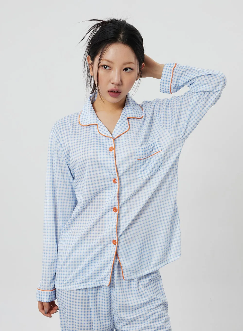 Check Pattern Pajama Set IF324 sold by Lewkin product image thumbnail 2