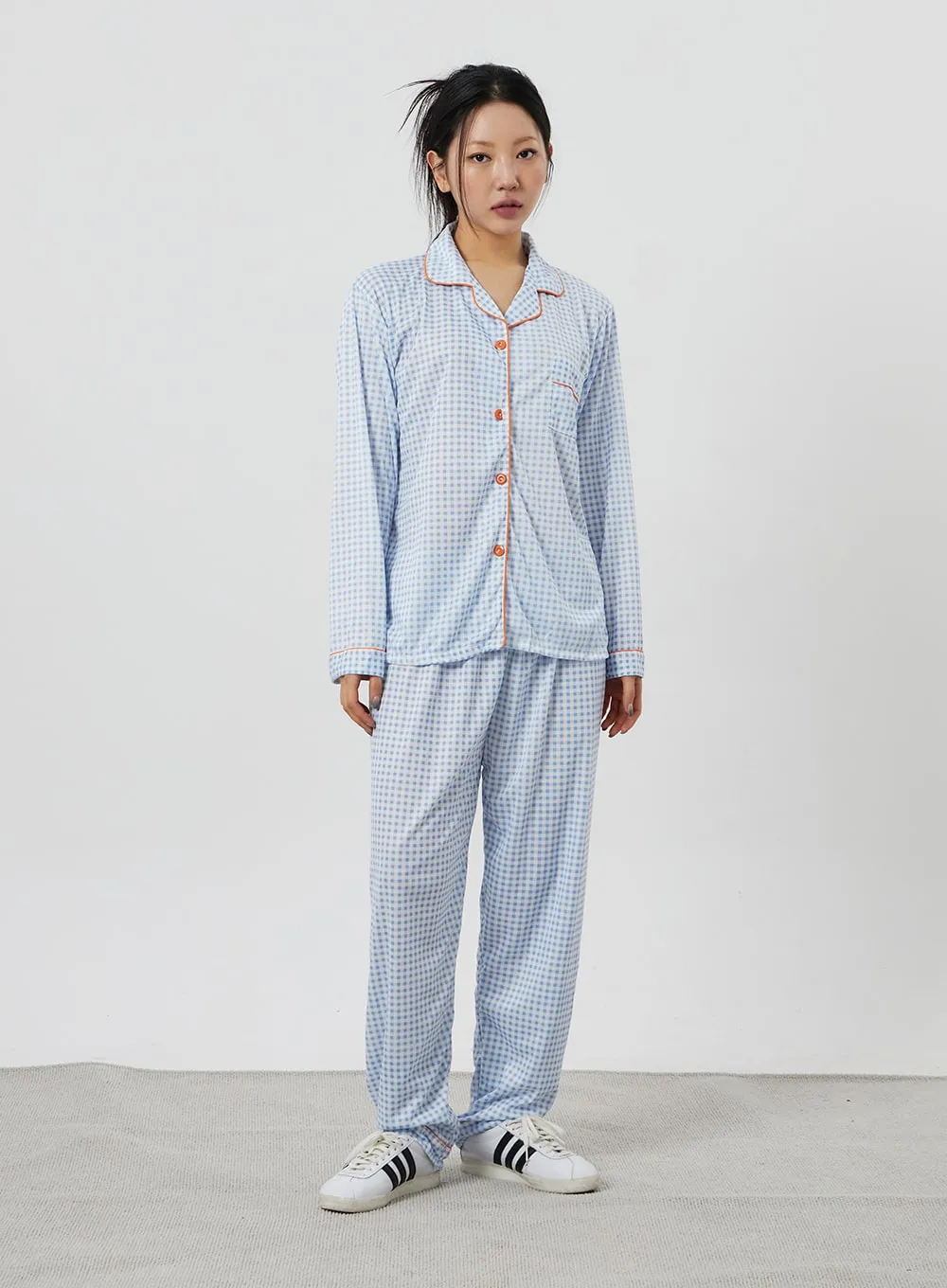 Check Pattern Pajama Set IF324 sold by Lewkin
